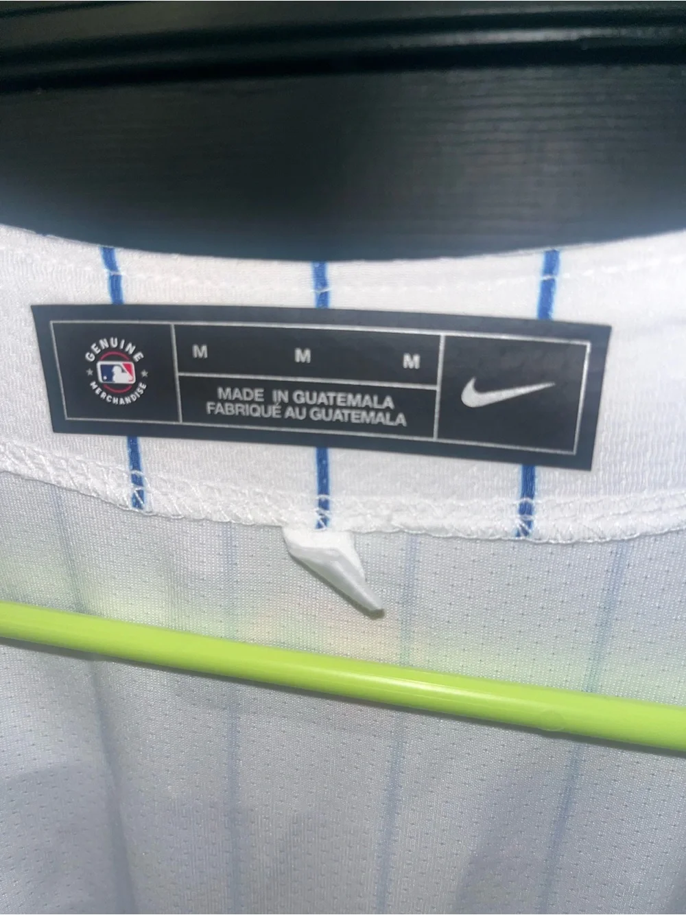 Nike White & Blue Chicago Cubs Pinstripe Baseball Jersey